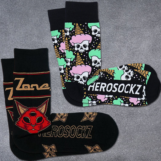 HEROSOCKZ LAGZONE X ICE CREAM SKULL SOCKS BUNDLE
